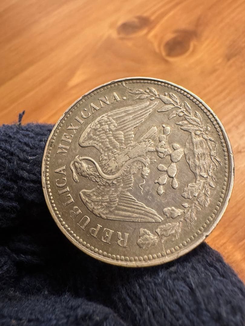 ★本物保証★ 莊印なし メキシコ 1ペソ銀貨1901年