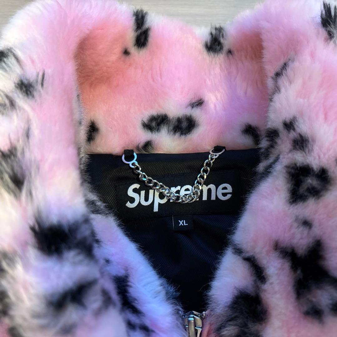 Supreme バンダナ ボンバー フェイクファー ジャケット XL