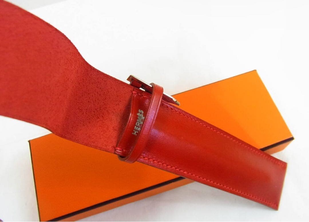 未使用　最安値　エルメス レザー ぺンケース　レッド