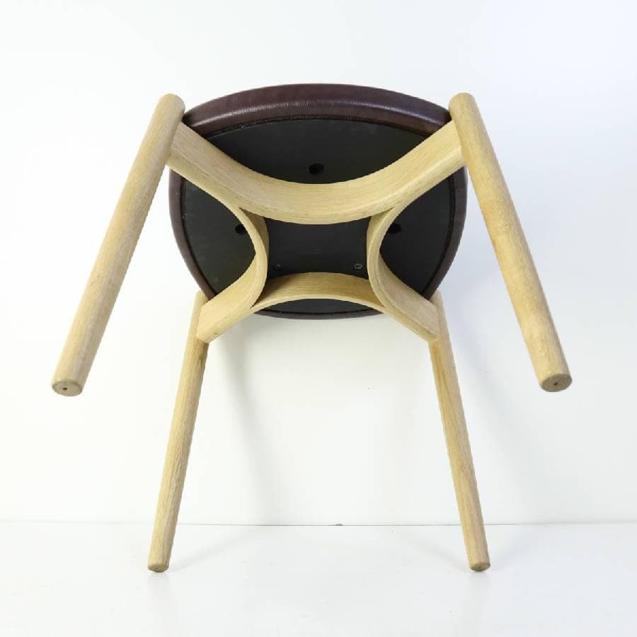 旭川家具 匠工芸 ファウン スツール オーク無垢 ダークブラウン 松岡智之