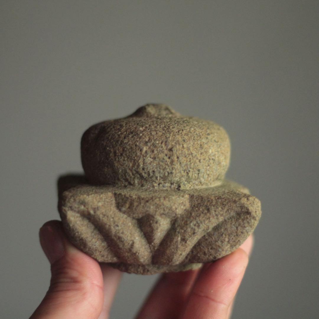 古い 石製 擬宝珠 欠けあり 古美術 仏教美術 古道具 アンティーク