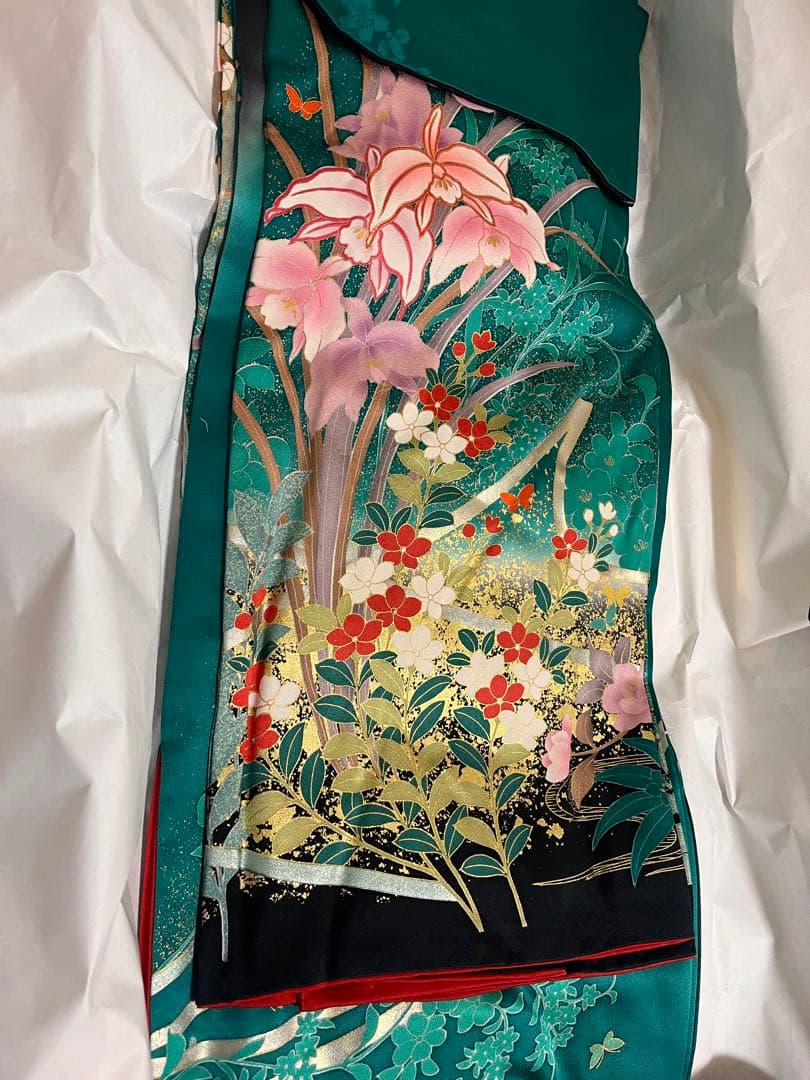 グリーン 振袖 フルセット