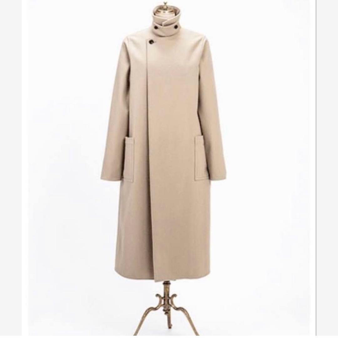 HYKE MELTON WORK COAT beige 新品同様　ロングコート