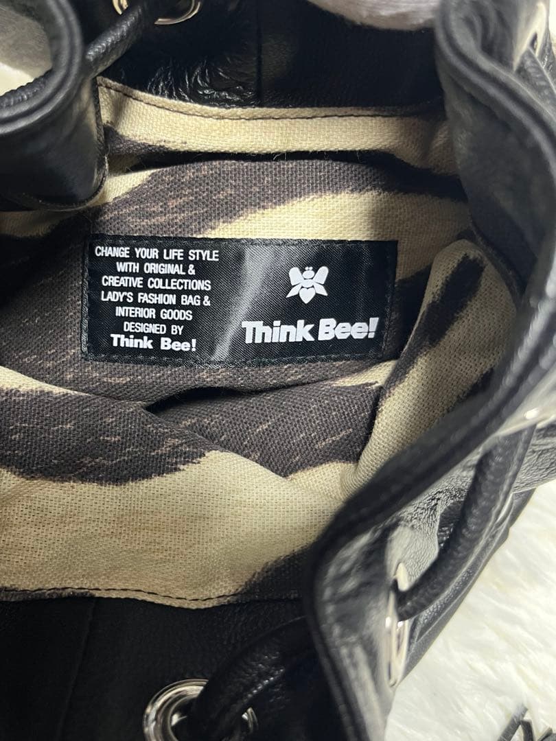 超希少 レア☆シンクビー ショルダーバッグ 巾着 2way レザー