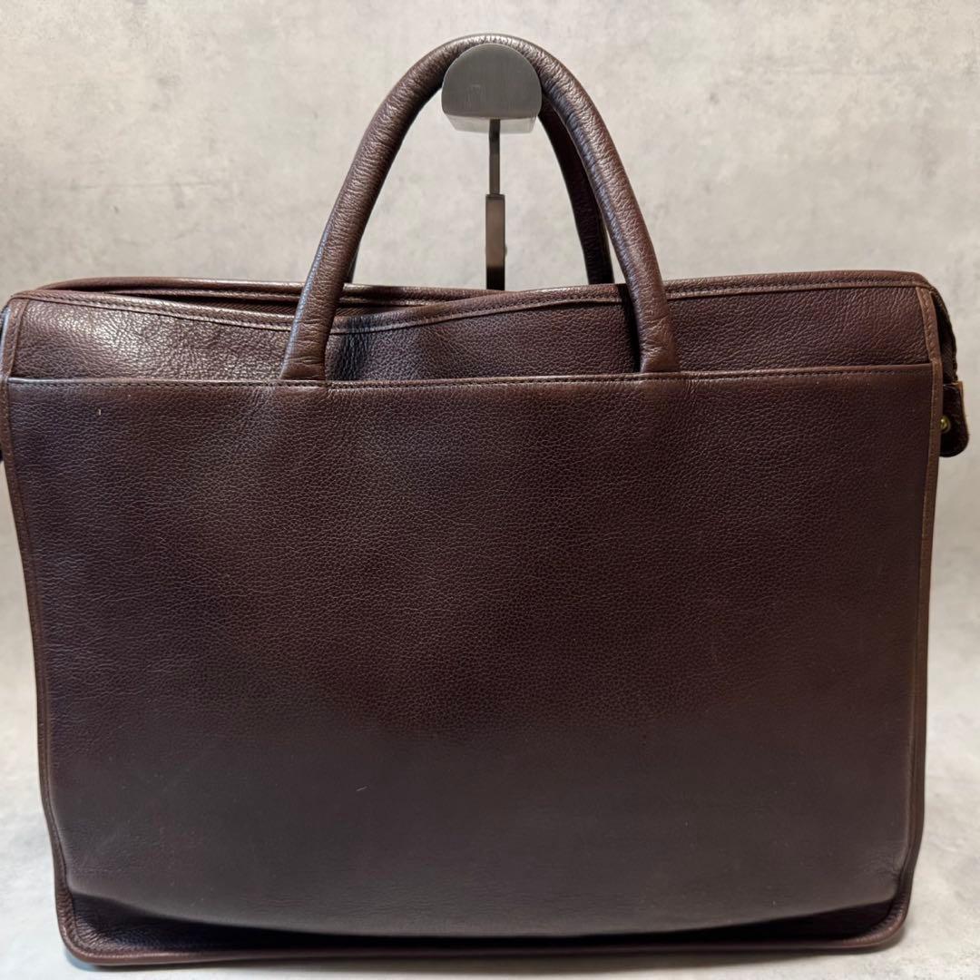 希少 イルビゾンテ ブリーフケース 本革 レザー ブラウン A4◎ ビジネス