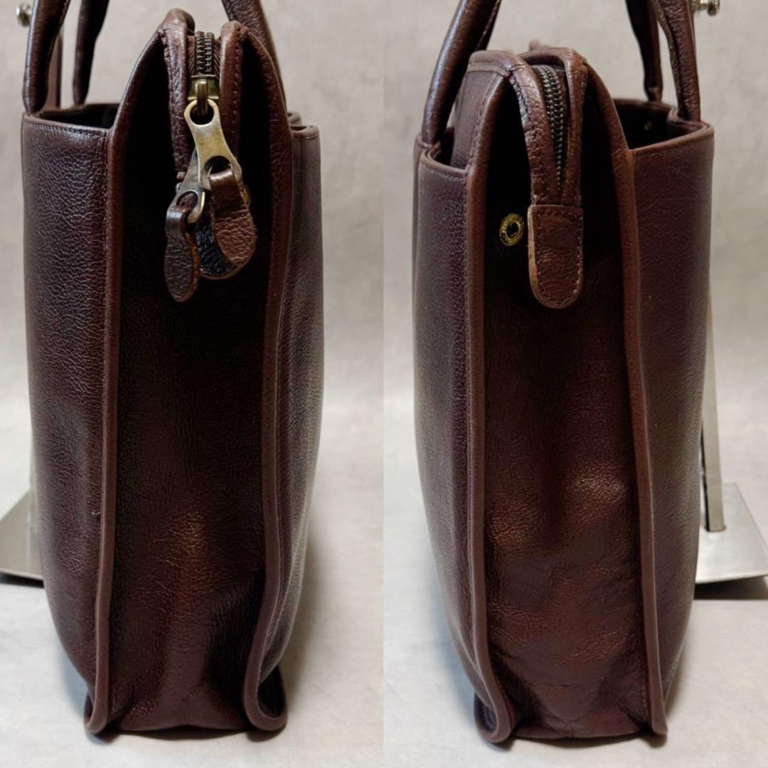 希少 イルビゾンテ ブリーフケース 本革 レザー ブラウン A4◎ ビジネス