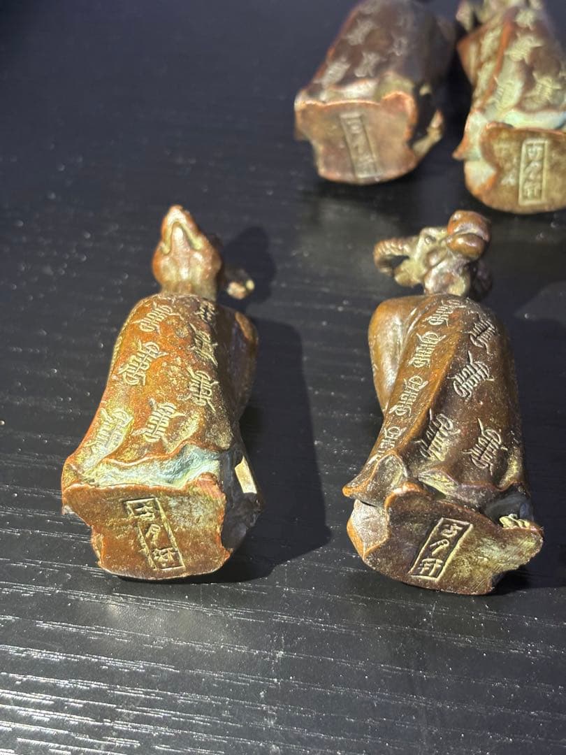 銅製品　十二支 金属製彫刻 12体セット