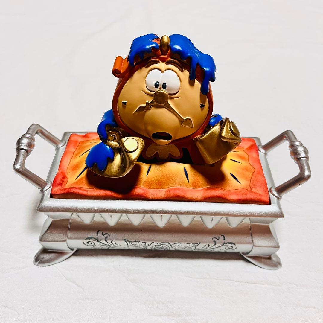 ディズニーストア　美女と野獣　コグスワース　小物入れ　フィギュア