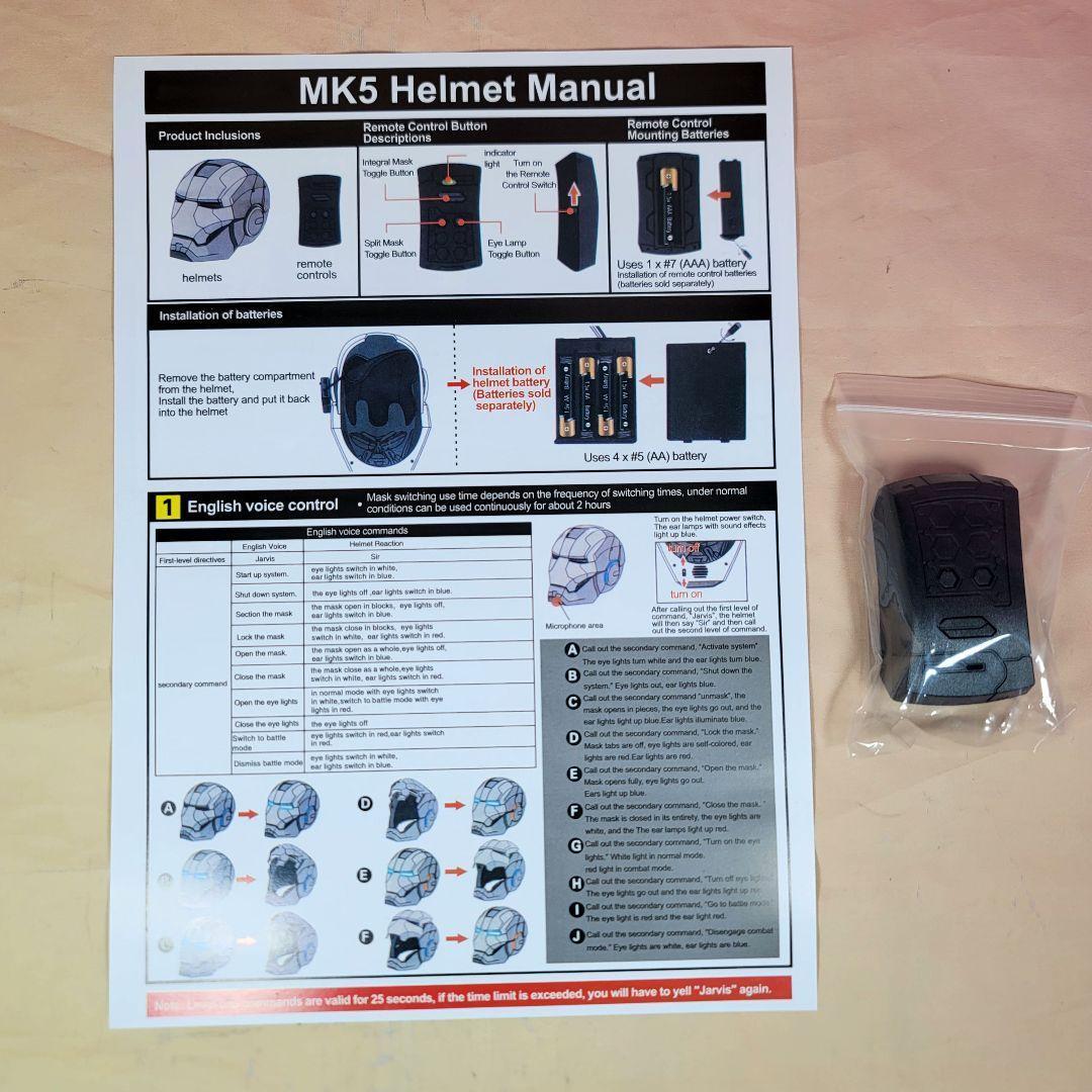 【アイアンマン】最新モデル 音声自動開閉マスク LED マーク5 ヘルメット