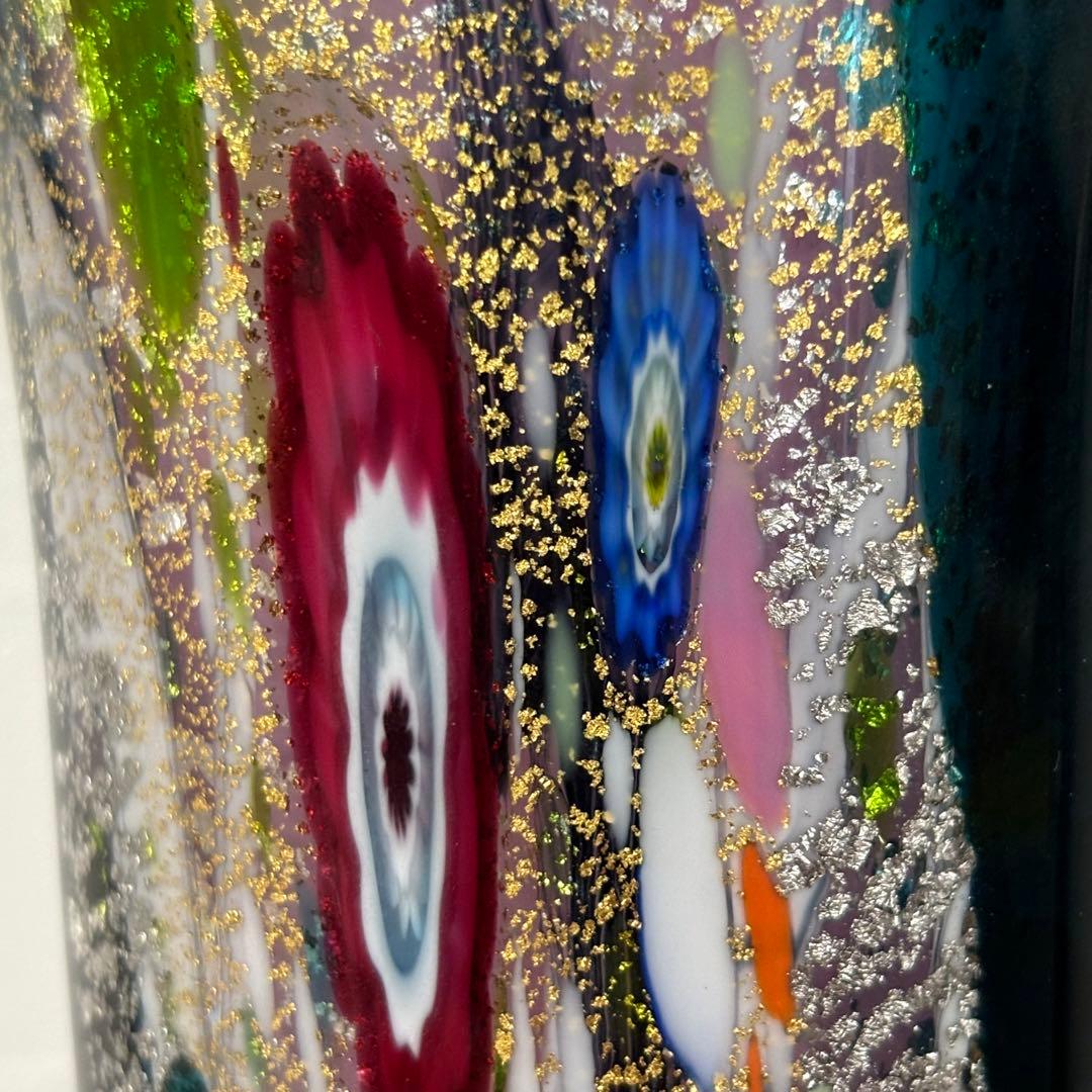 現代の名工 黒木国昭 金・プラチナ象嵌 「夢光琳」 32cm 箱付き 花器