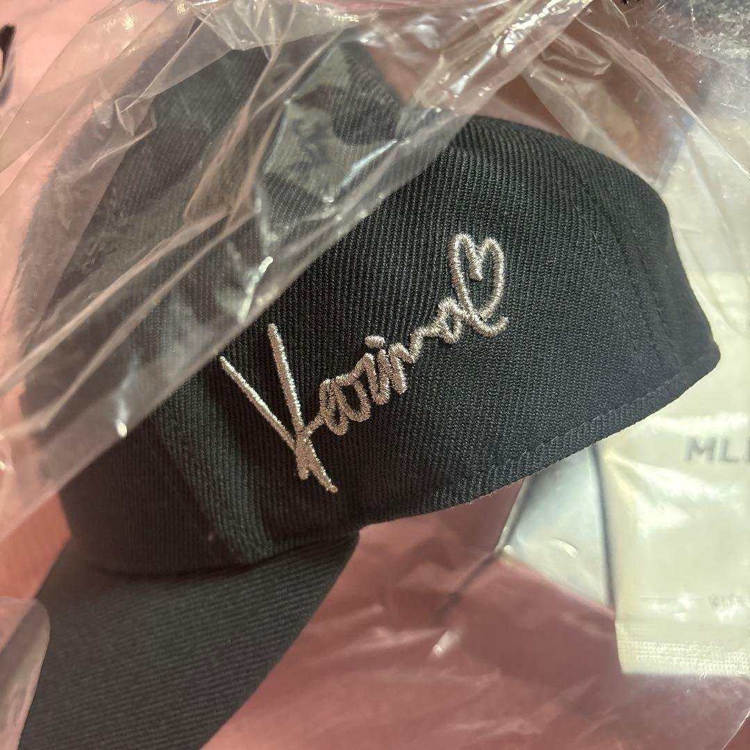 aespa カリナ MLB キャップ 帽子グレー KARINA トレカセット