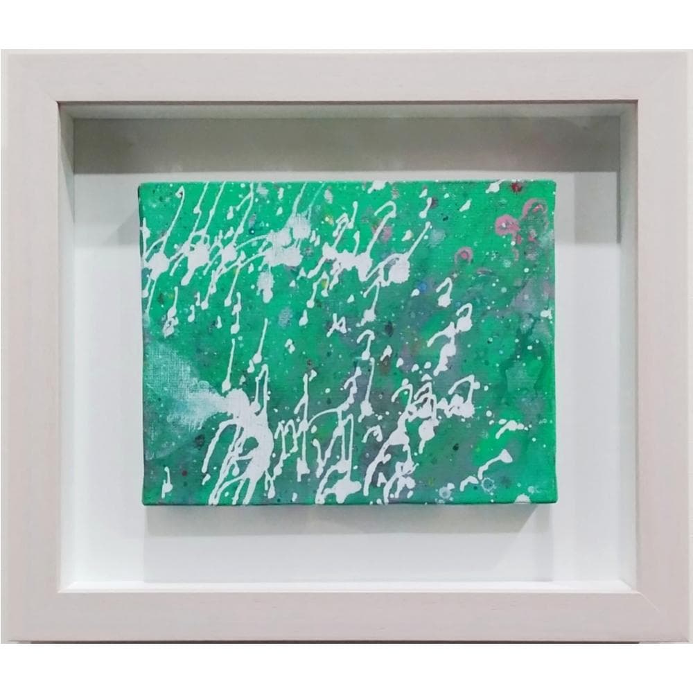 内野隆文　リズム　絵画　抽象画　キャンバス　F0号　現代アート　美術　額縁　真作