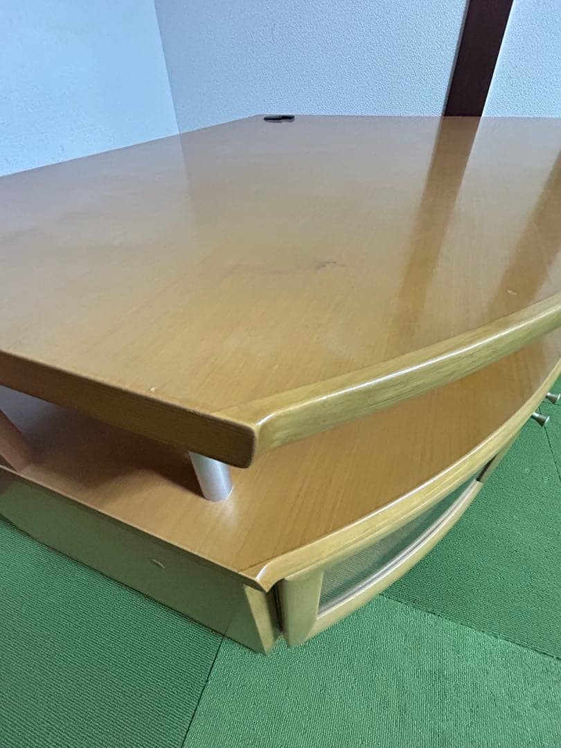 カリモク　テレビ台　テレビボード　キャビネット　木製　ガラス扉　キャスター付き