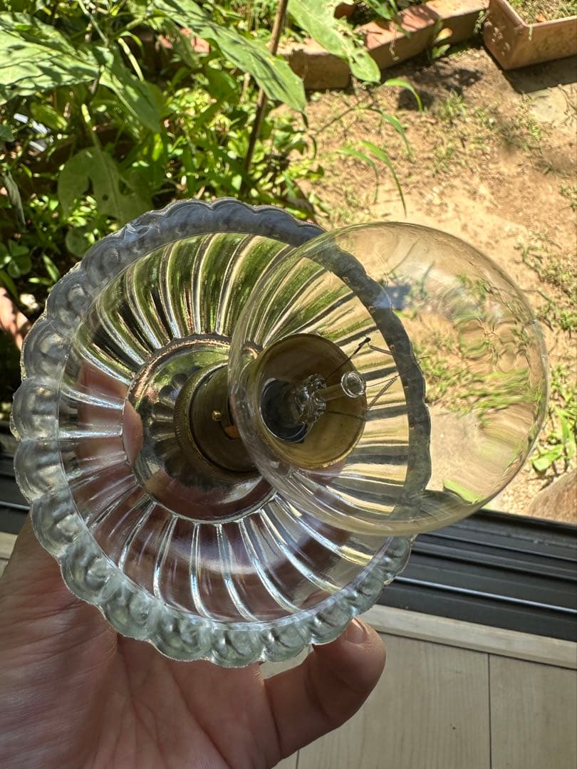 1920年代 フランス アンティーク 大きなお花の可愛いアトリエランプ＊