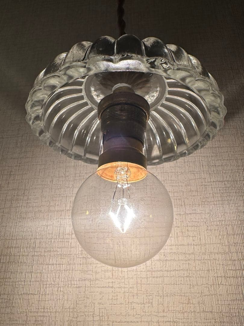 1920年代 フランス アンティーク 大きなお花の可愛いアトリエランプ＊