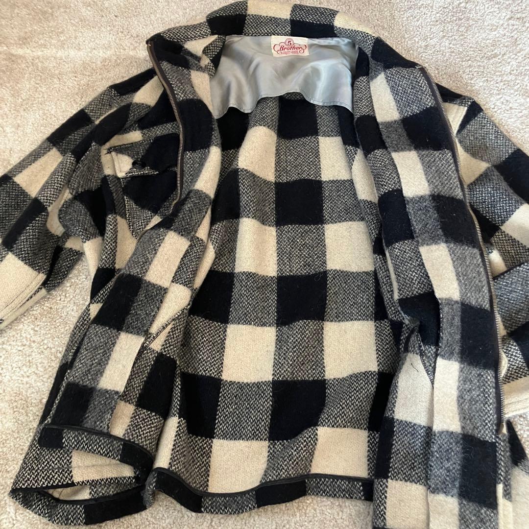 50s FIVE BROTHER バッファローチェック CPO ウールジャケット