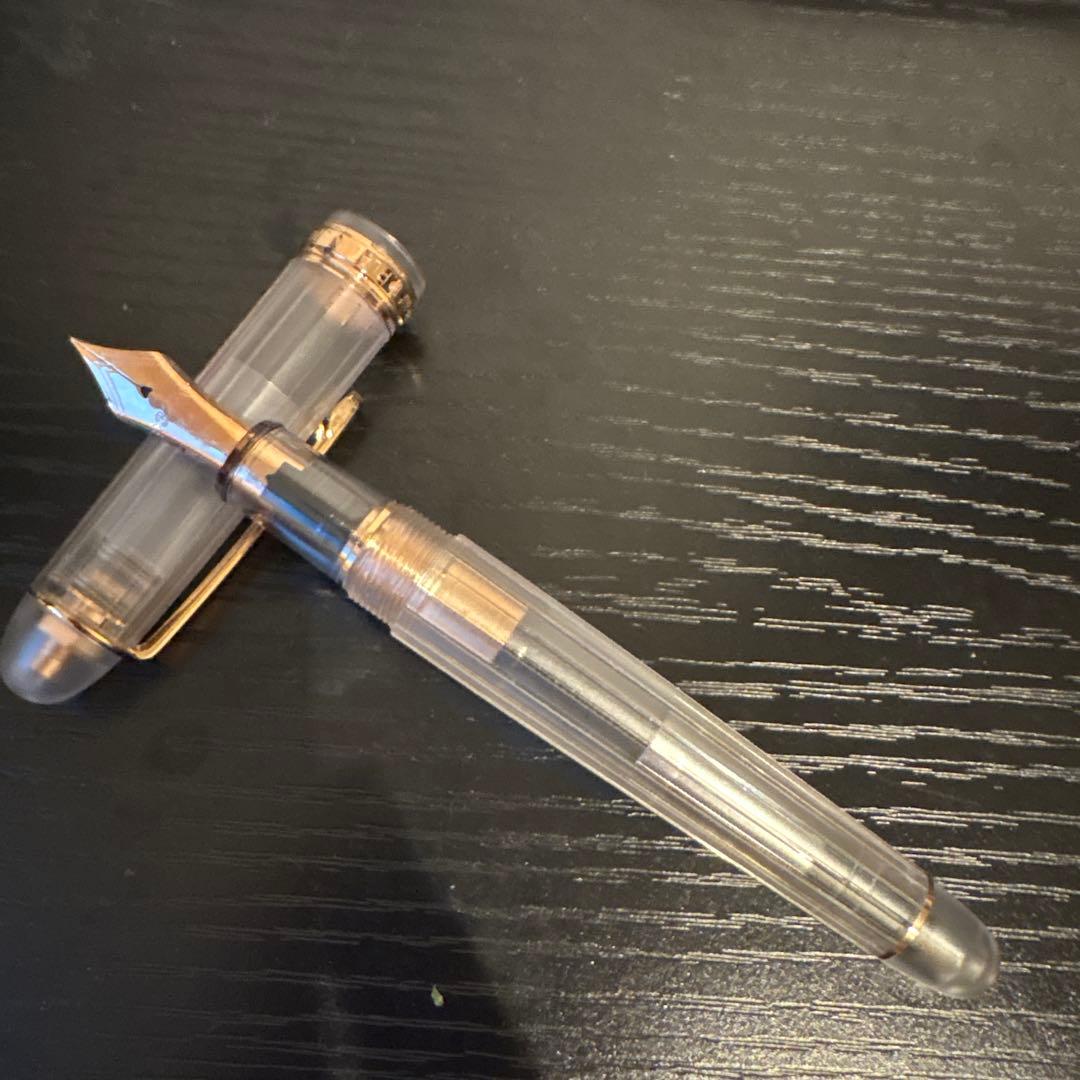 PLATINUM #3776 万年筆 Fサイズ スケルトン