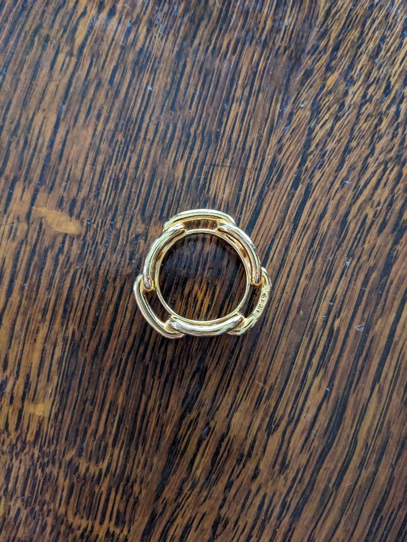 HERMES シェーヌダンクル スカーフリング ゴールド　レガート