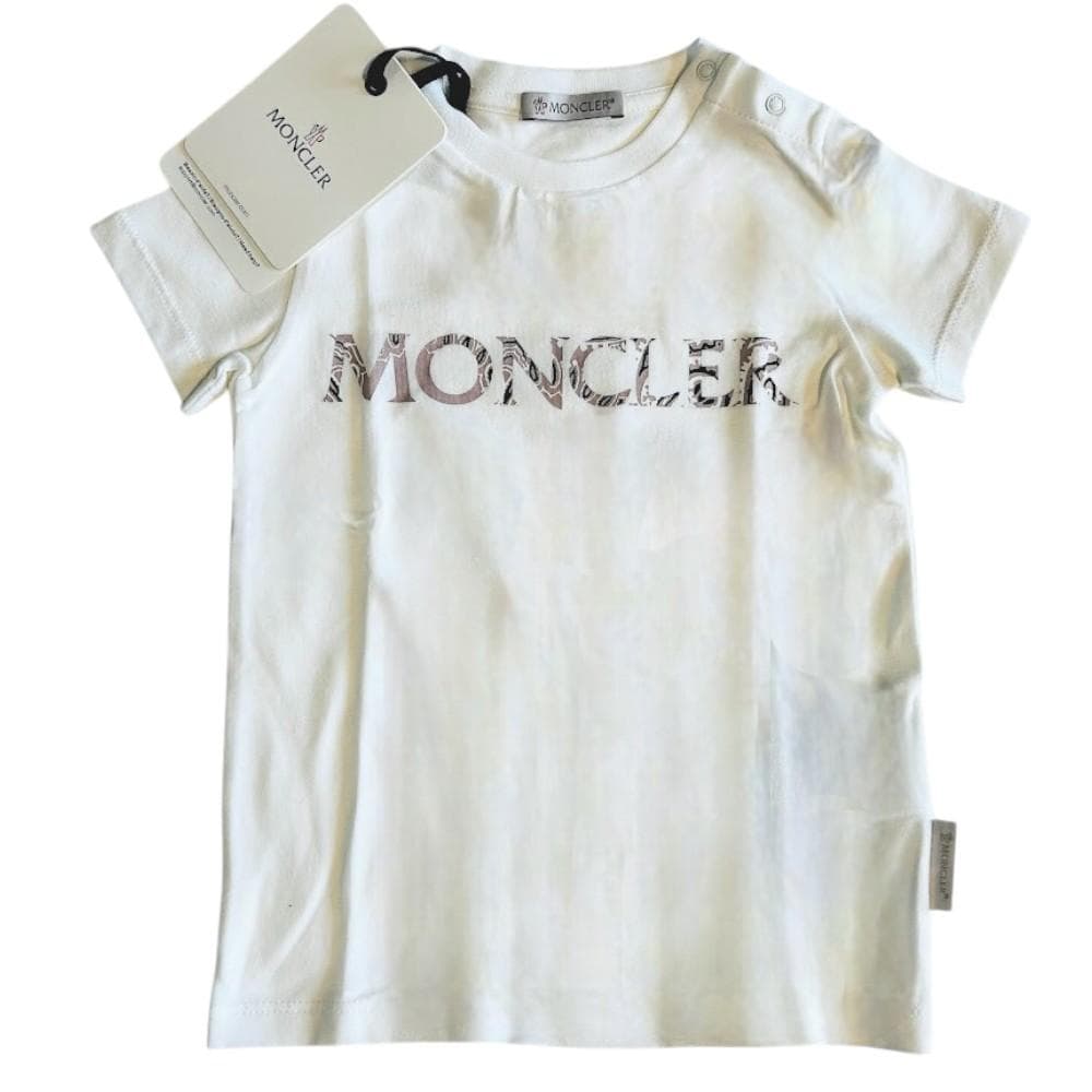 新品！QRコード付きMONCLERモンクレールロゴベビーTシャツ2歳90cm