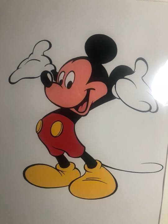 美品 ディズニー ミッキーマウス リトグラフ 額縁 絵画 額入り 箱で保管 希少