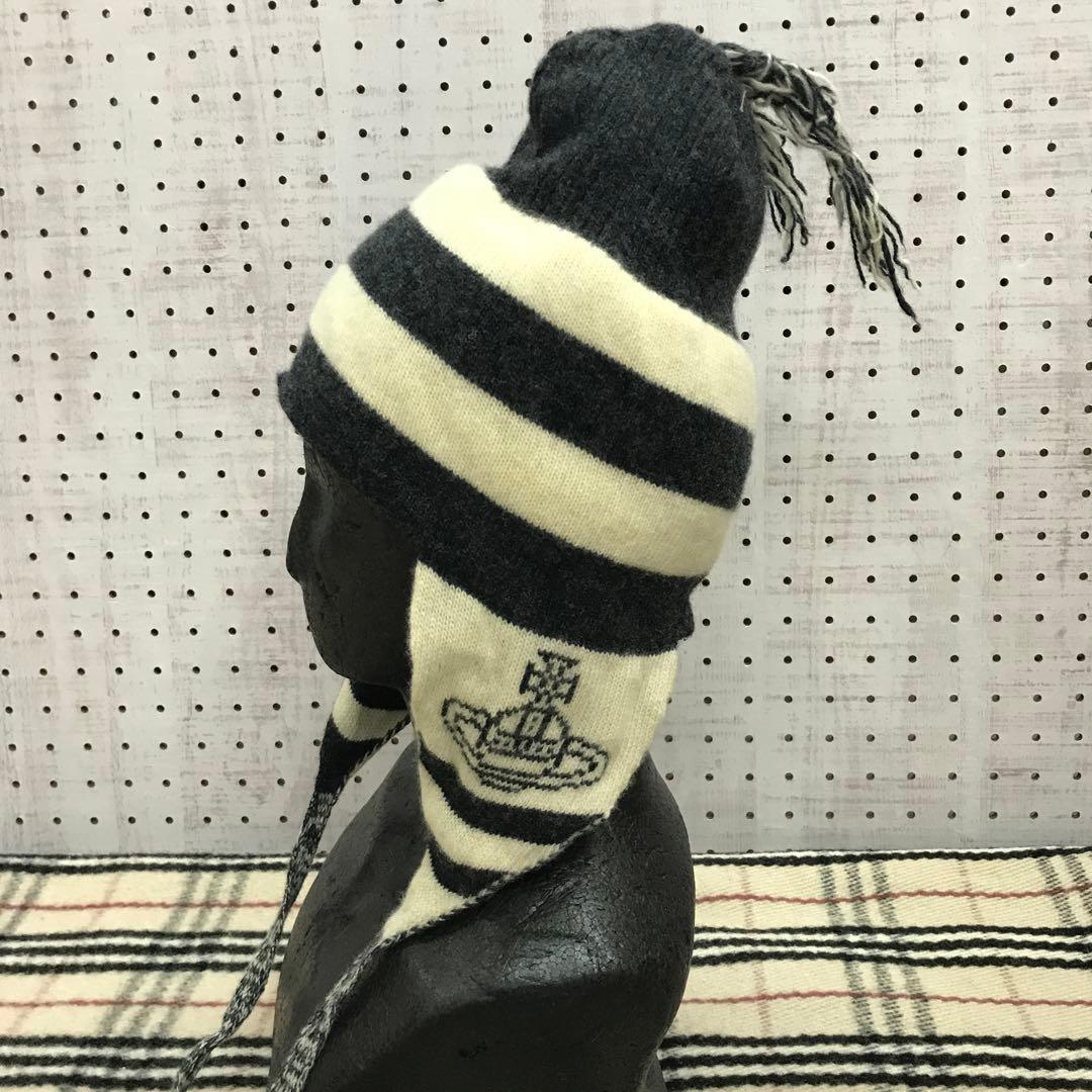 当時物 ムーンバット Vivienne Westwood 耳当て付 ニット帽
