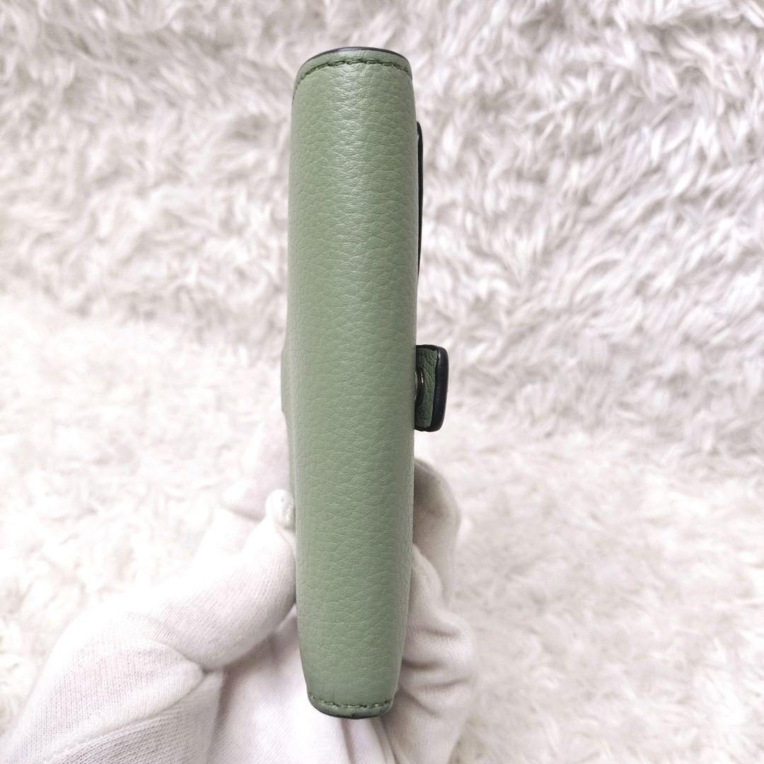 美品✨ロエべ　三つ折り財布　バーティカルウォレット　スモール　ローズマリー　タン