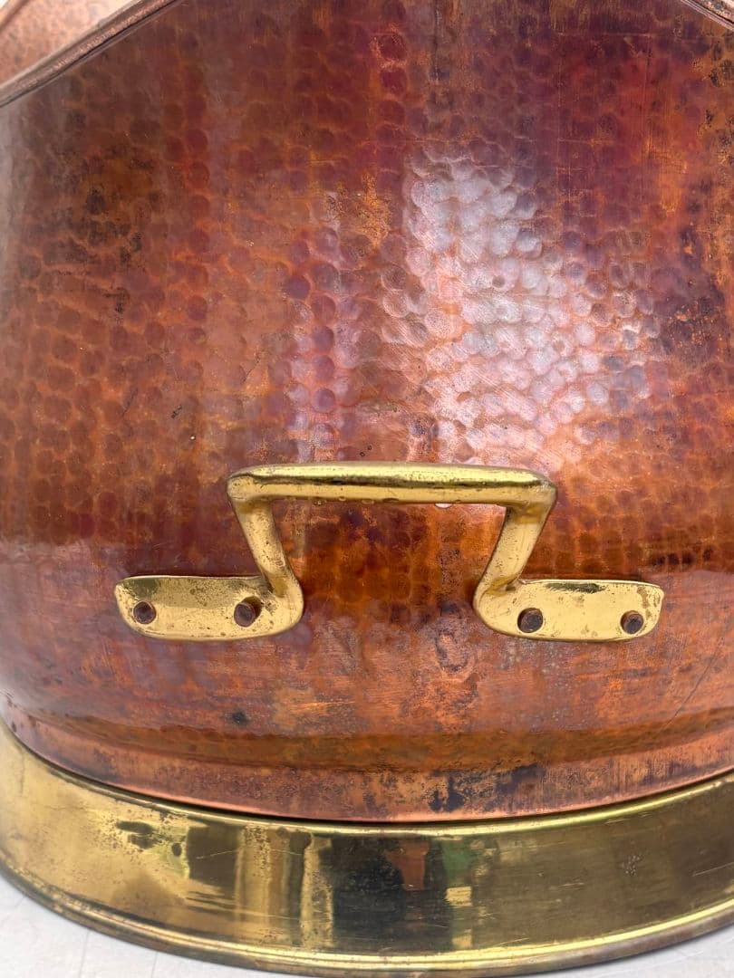 イタリア銅製バケツ☆花入れ☆物入