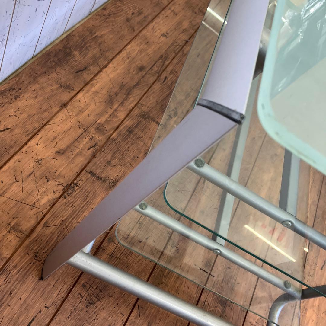 ハヤミ工業 ガラス天板 2段収納棚 テレビボード テレビ台 ディスプレイ台