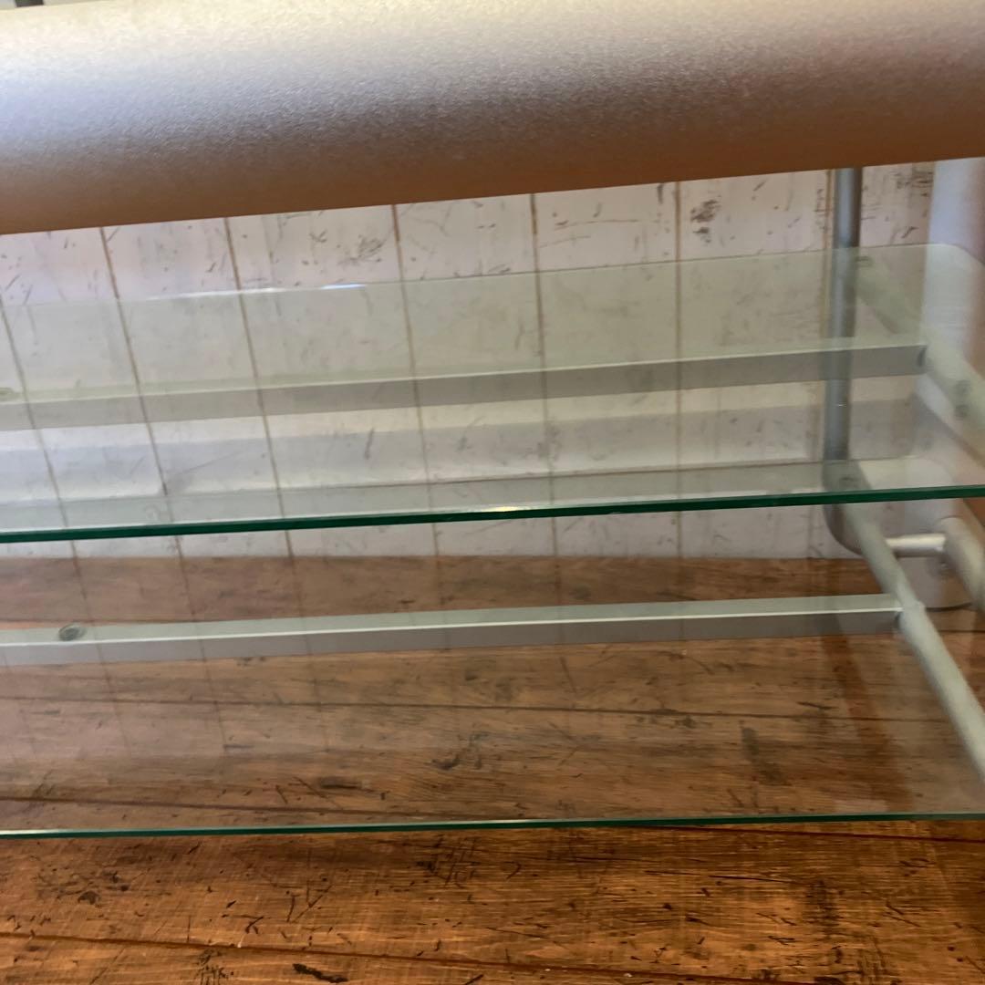 ハヤミ工業 ガラス天板 2段収納棚 テレビボード テレビ台 ディスプレイ台