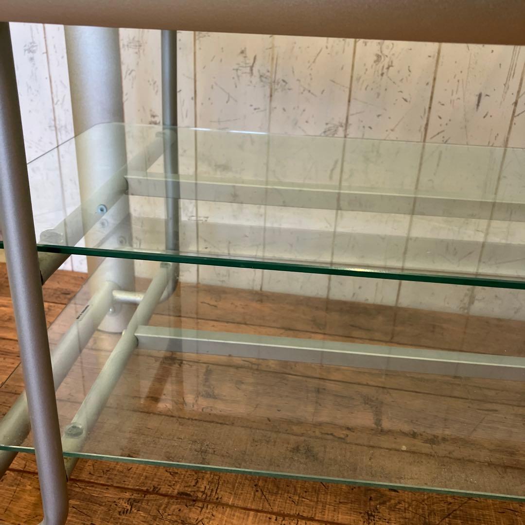 ハヤミ工業 ガラス天板 2段収納棚 テレビボード テレビ台 ディスプレイ台