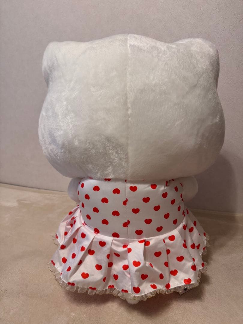 超特大70cm3Lハローキティぬいぐるみ赤リボンハートドレスクリスマスプレゼント