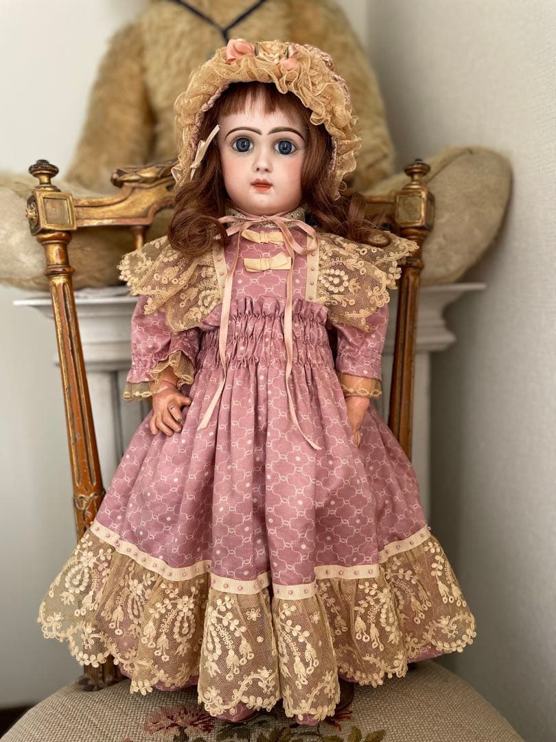 ˚✧₊⁎断捨離SALE品⁎⁺˳✧༚ ♡アンティークビスクドールドレス ボネ♡