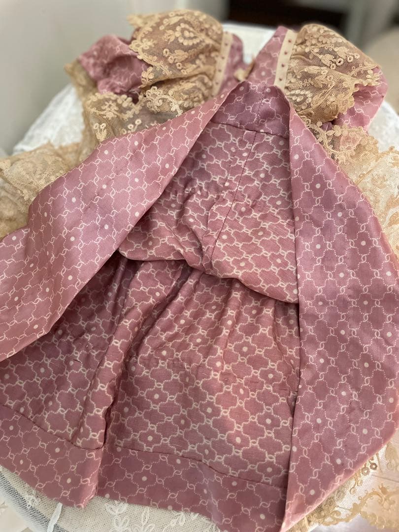 ˚✧₊⁎断捨離SALE品⁎⁺˳✧༚ ♡アンティークビスクドールドレス ボネ♡