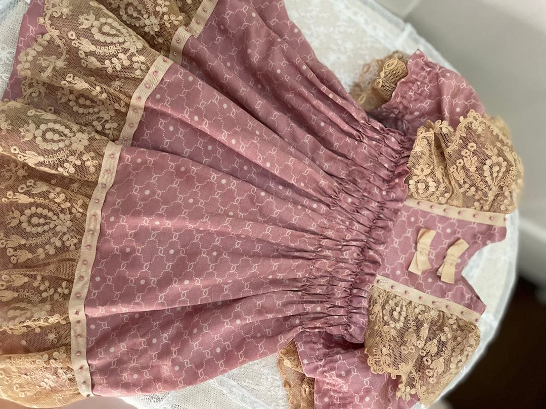 ˚✧₊⁎断捨離SALE品⁎⁺˳✧༚ ♡アンティークビスクドールドレス ボネ♡