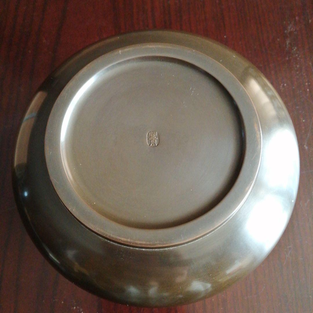 高岡銅器　八島望舟　砂張建水　13.8cm