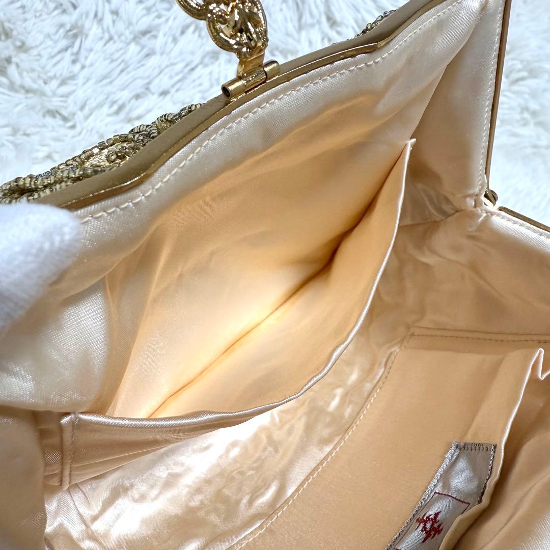 美品 花井幸子 YUKIKO HANAI ビーズ 刺繍 パーティー バッグ 和装