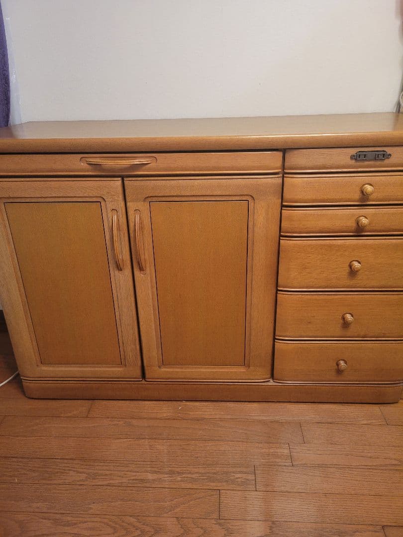 木製チェスト 5つの引き出し付き