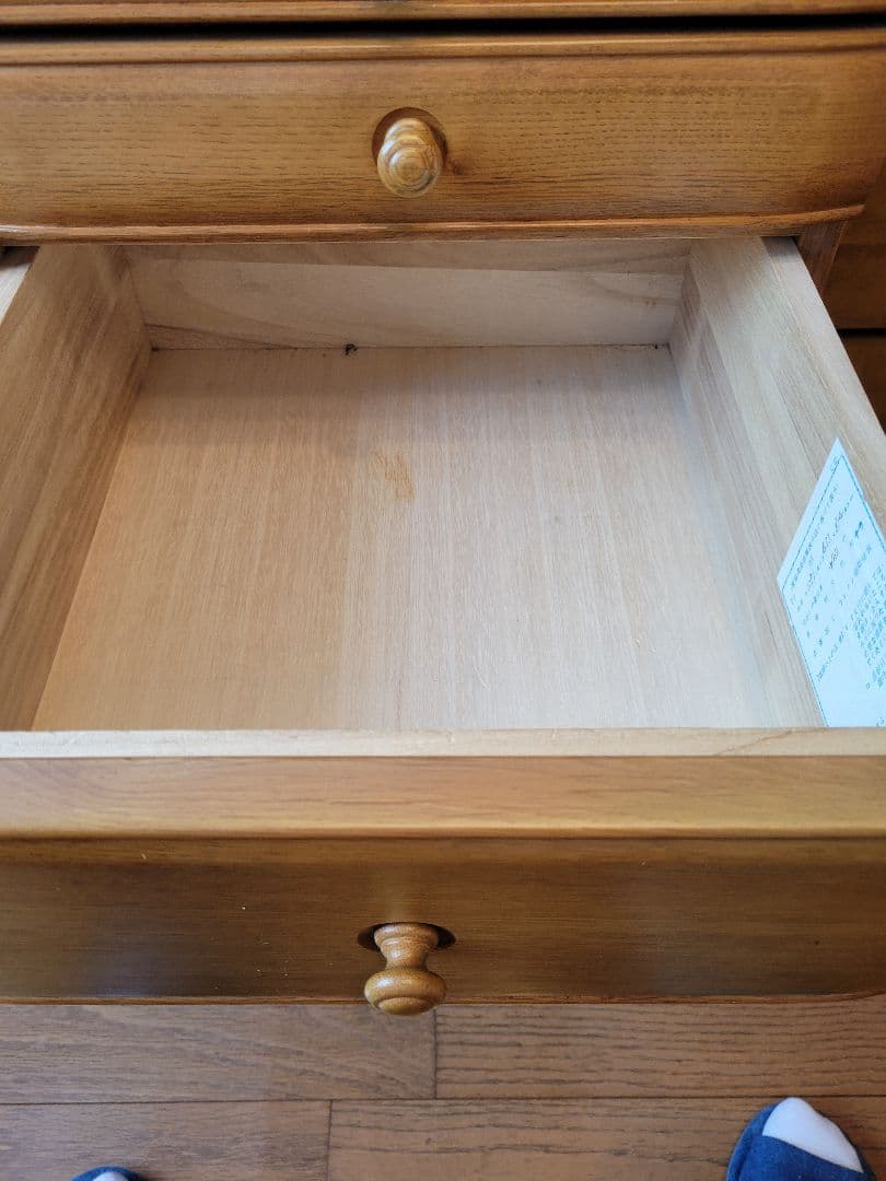 木製チェスト 5つの引き出し付き