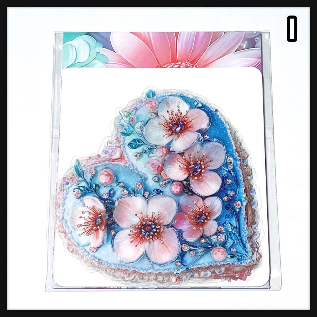 【I】フローラルプリンセス桜♡ハートPETステ10枚♡コラージュ素材♡