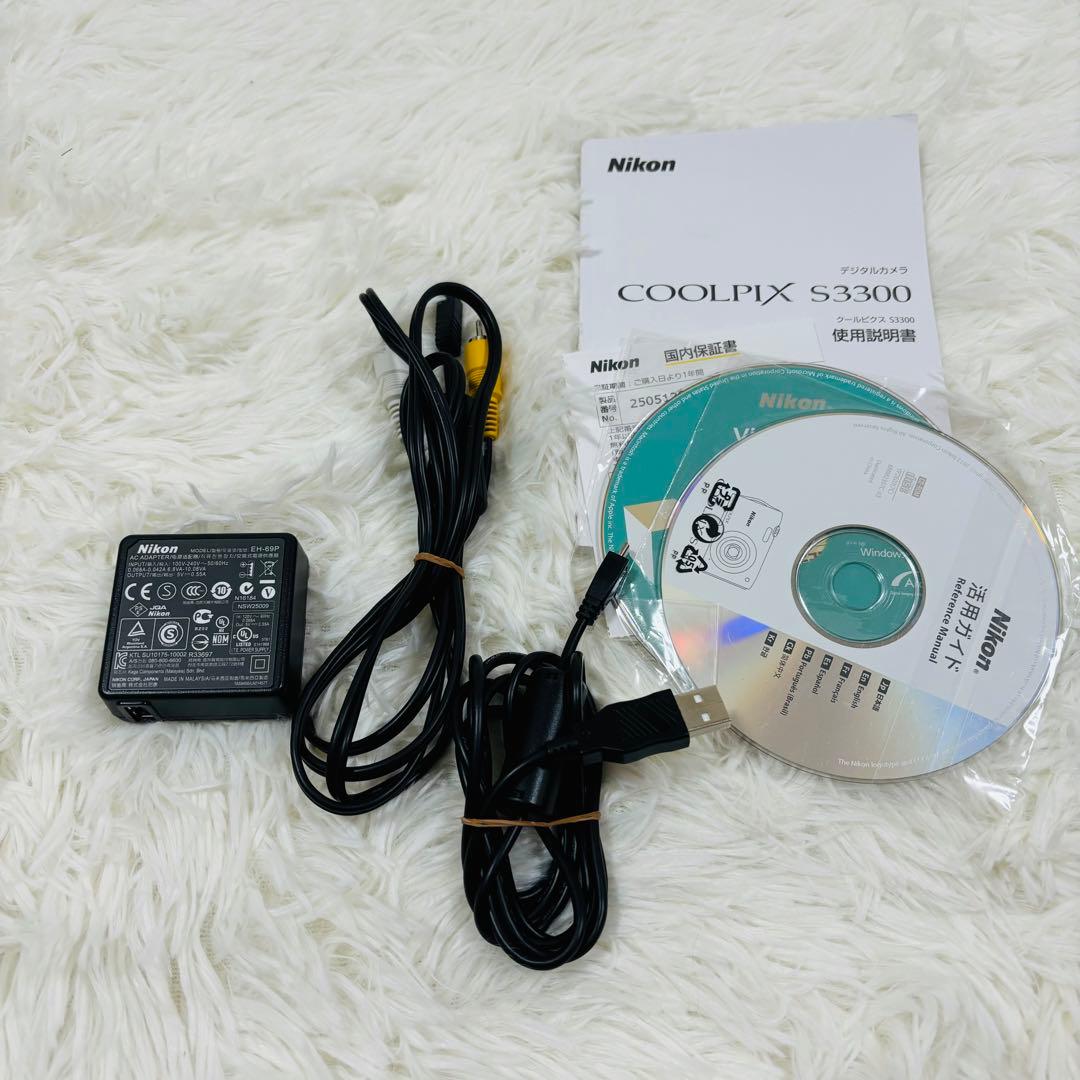 【美品】Nikon COOLPIX S3300 ストロベリーピンク