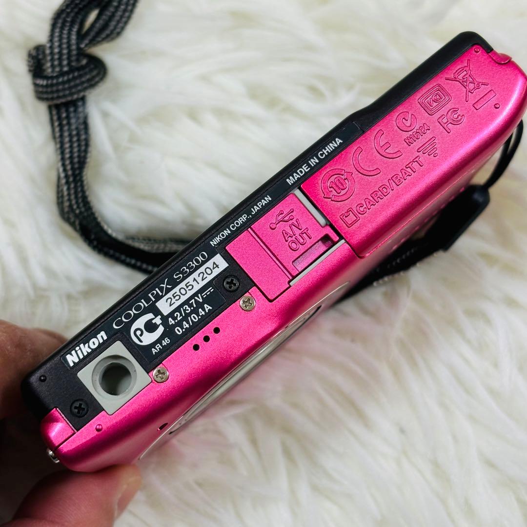 【美品】Nikon COOLPIX S3300 ストロベリーピンク
