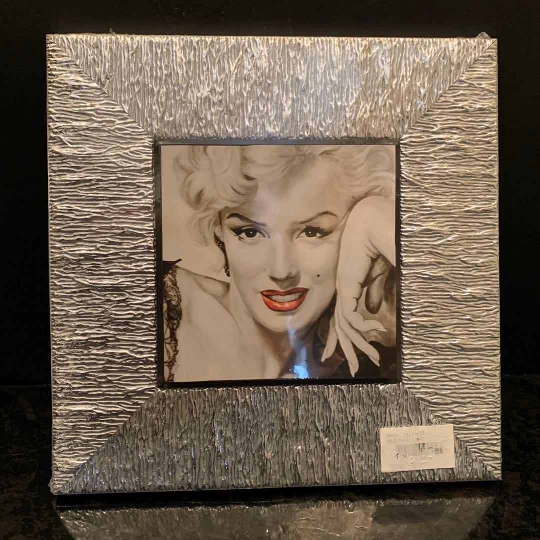 額絵 マリリンモンロー 正方形 シルバーフレーム ID-201