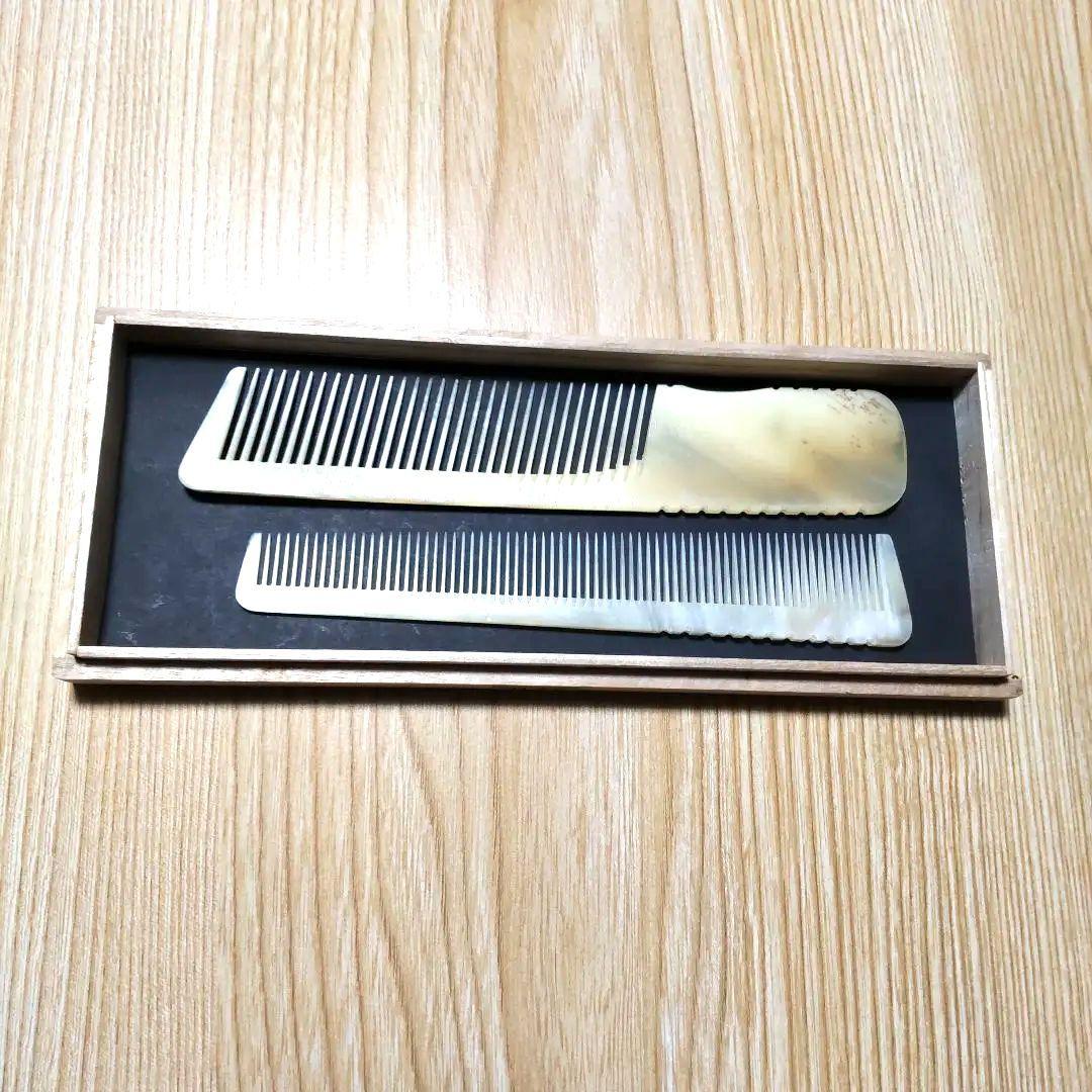 理容、美容櫛、水牛、新品未使用、櫛修正具付きです❗２本組