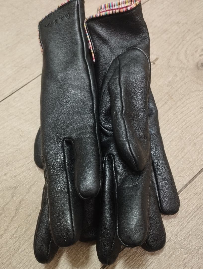 【美品】ポールスミス ラムレザー グローブ 手袋 ブラック　本革