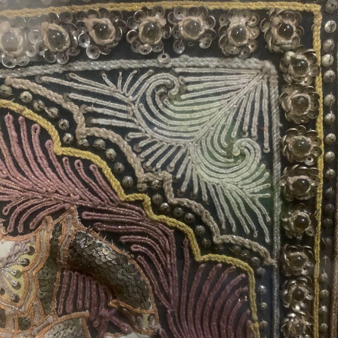 インドの伝統アート 象と騎士の絵