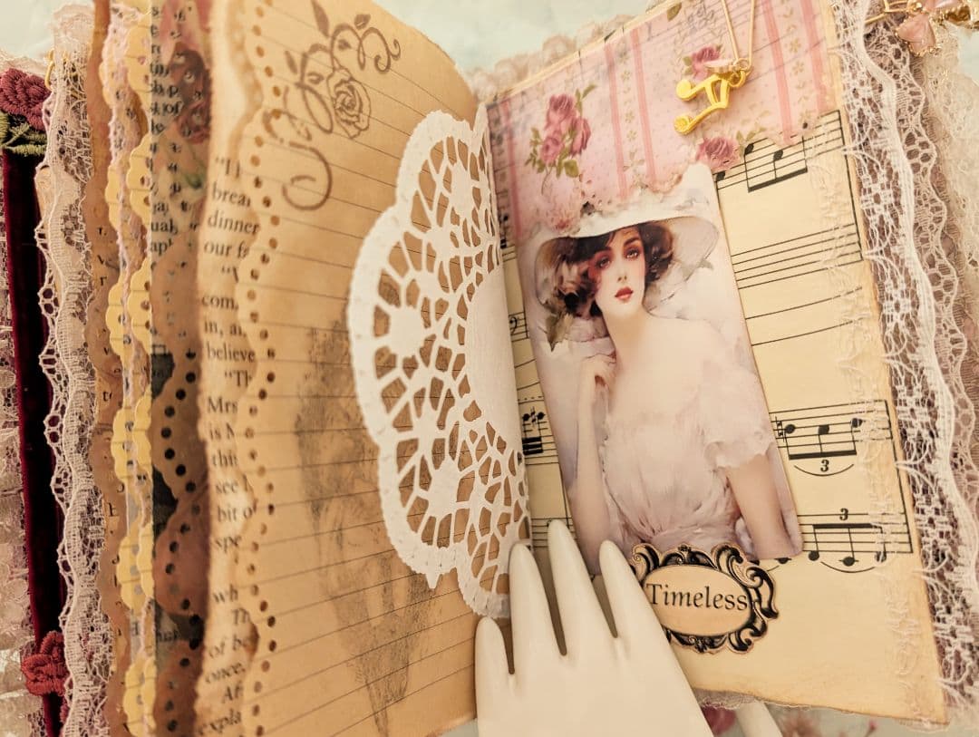 薔薇とレースのビクトリアンスィートジャンクジャーナル*Serenity*