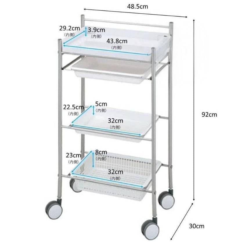 キャスター付き ワゴン台　　 美容師　理容師 コンパクトセット台