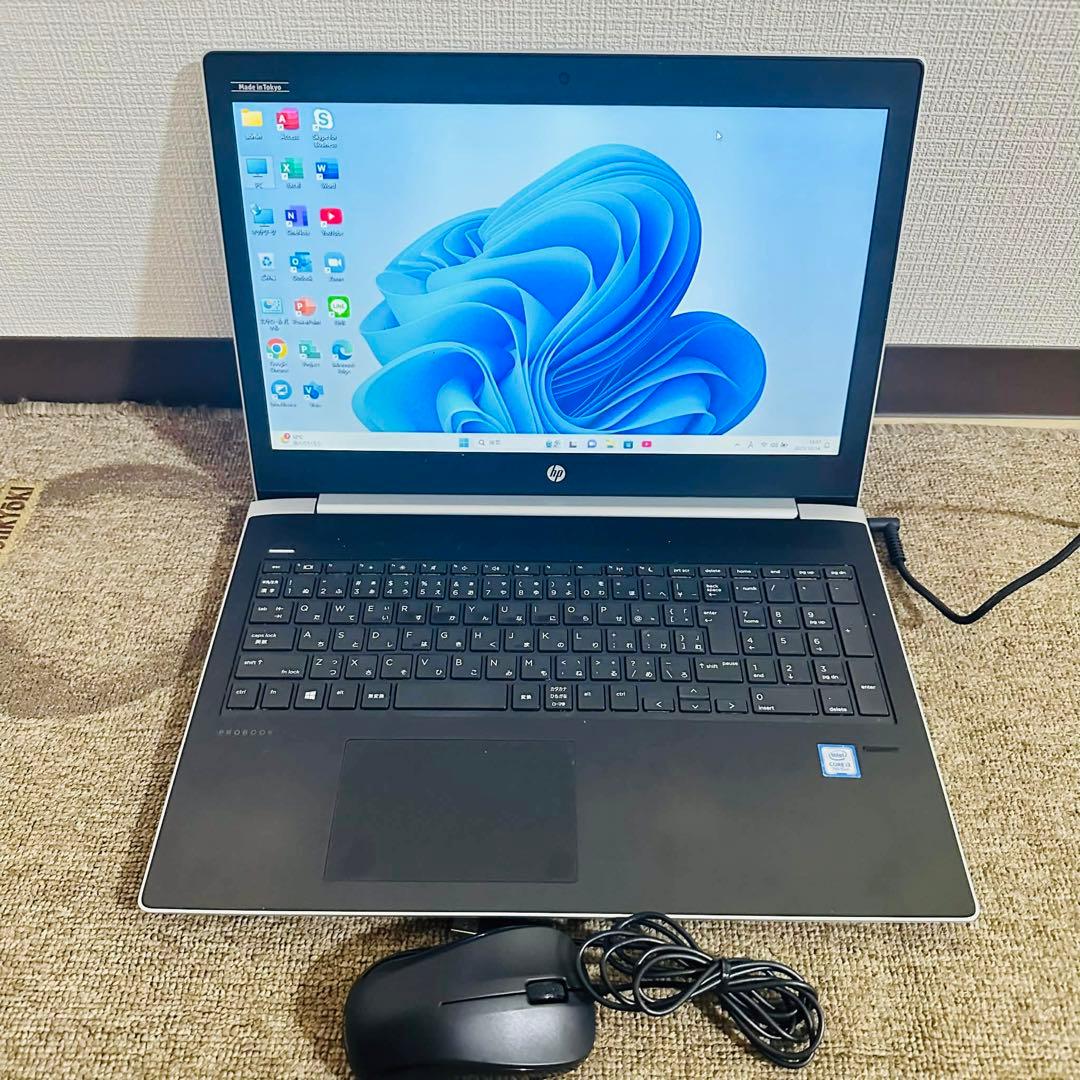 S207 HPノートパソコンSSDメモリ8G第7世代Windows11オフィス付