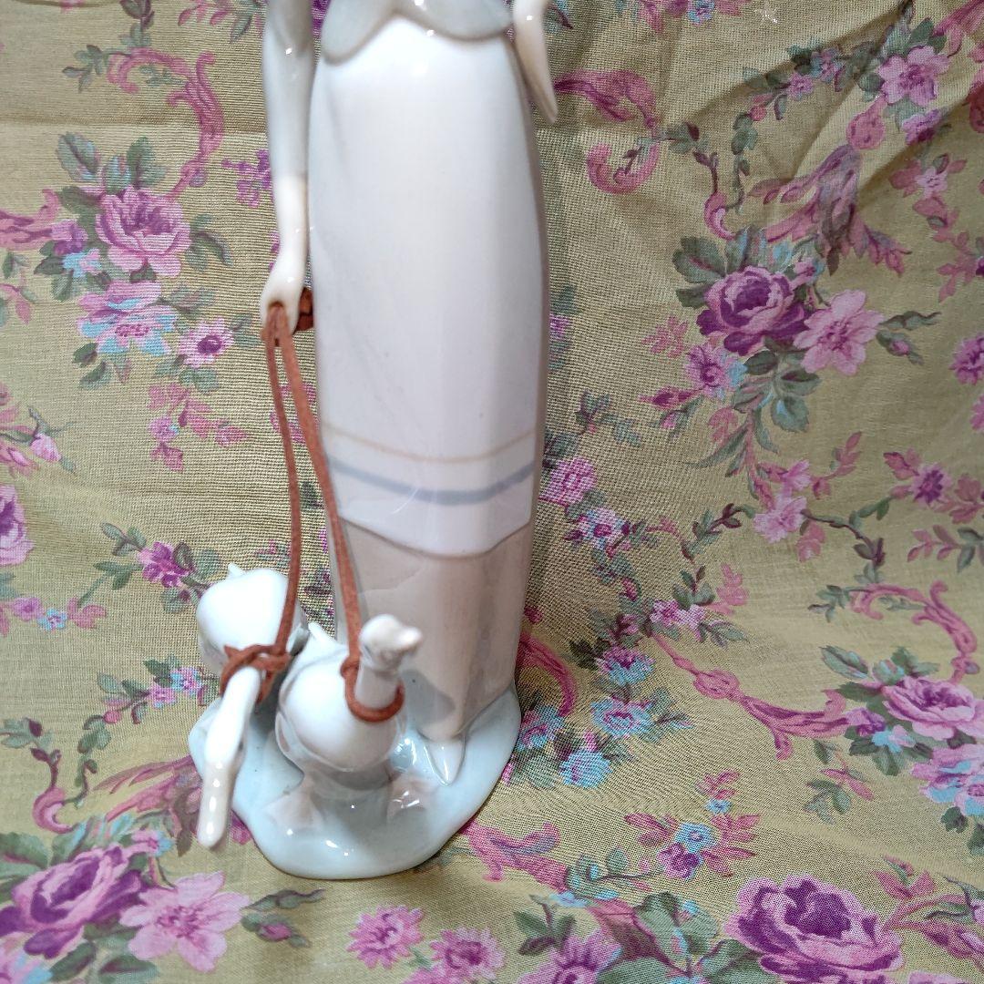 アンティーク雑貨 LLADRO Girl With Two Geese 28cm