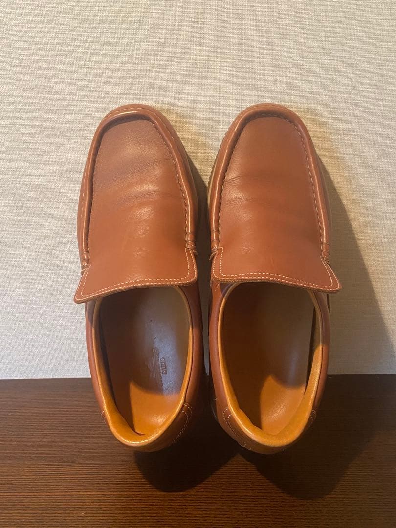 HERMES TURBO エルメス ターボ 茶 スリッポン 靴 レザー